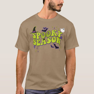 ハロウィン不気味シーズン怖い波型トリックまたは治療 Tシャツ