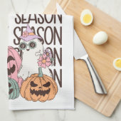 ハロウィン不気味シーズン キッチンタオル (四つ折り)