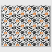 ハロウィン不気味シームレスパターン ラッピングペーパー (フラット)