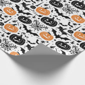 ハロウィン不気味シームレスパターン ラッピングペーパー (角)