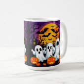 ハロウィン不気味シーンと幽霊 コーヒーマグカップ (正面右)