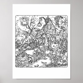 ハロウィン不気味シーン ポスター