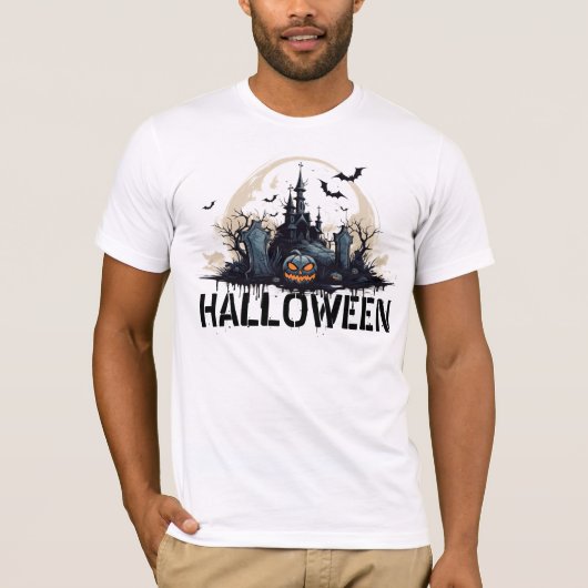 ハロウィン不気味シーン Tシャツ (正面)