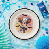 ハロウィン不気味スウィートケーキポップ ペーパープレート (パーティー)