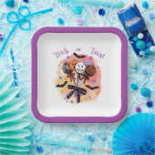 ハロウィン不気味スウィートケーキポップ ペーパープレート (パーティー)