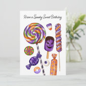 ハロウィン不気味スウィート誕生日 カード (スタンド正面)