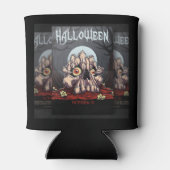 ハロウィン不気味スカルとクロー 缶クーラー (裏面)