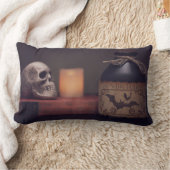 ハロウィン不気味スカルとジュグ ランバークッション (ブランケット)