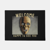 ハロウィン不気味スカルウェルカムフォーマット ドアマット (正面)