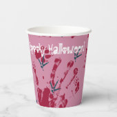 ハロウィン不気味スカル不気味な血の痕跡 紙コップ (裏面)