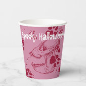 ハロウィン不気味スカル不気味な血の痕跡 紙コップ (正面)