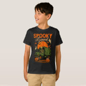 ハロウィン不気味スクワッドスケルトン駆動ゴミTr Tシャツ (正面フル)