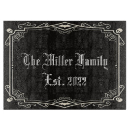 ハロウィン不気味スケルトンこうもりスパイダーウェブファミリー カッティングボード