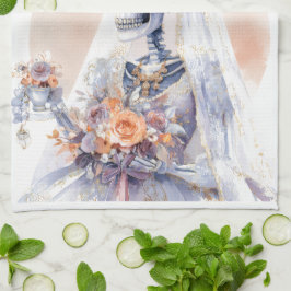 ハロウィン不気味スケルトンのキッチンタオル キッチンタオル