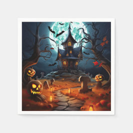 ハロウィン不気味スケルトンスカルハ幽霊のよく出るウス スタンダードカクテルナプキン