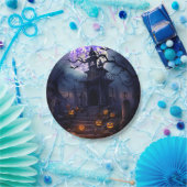 ハロウィン不気味スケルトンスカルハ幽霊のよく出るウス ペーパープレート (パーティー)