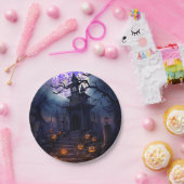 ハロウィン不気味スケルトンスカルハ幽霊のよく出るウス ペーパープレート (パーティー)