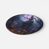 ハロウィン不気味スケルトンスカルハ幽霊のよく出るウス ペーパープレート (アングル)