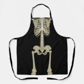 ハロウィン不気味スケルトン骨コスチュームエプロン エプロン (正面)