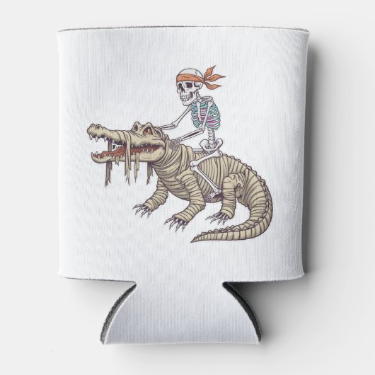 ハロウィン不気味スケルトンCrocodile Mummy 缶クーラー (正面)