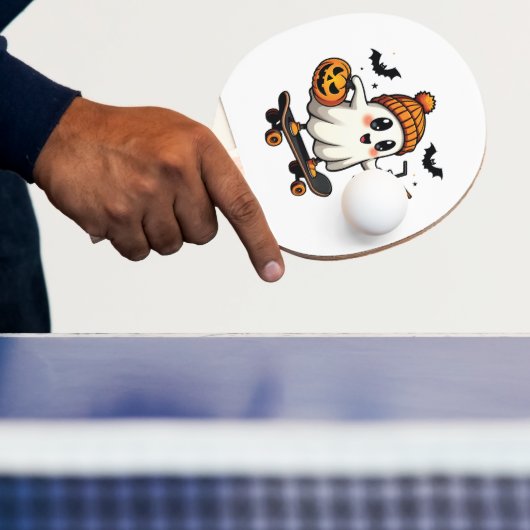 ハロウィン不気味スケートで滑るパンプキンスパイス幽霊秋 卓球ラケット (インサイチュ)