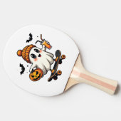 ハロウィン不気味スケートで滑るパンプキンスパイス幽霊秋 卓球ラケット (横)
