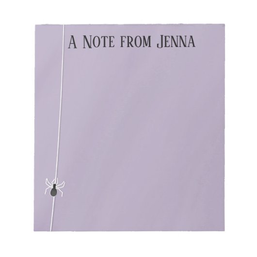 ハロウィン不気味スパイダーウェブお洒落かわいい ノートパッド (正面)