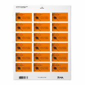 ハロウィン不気味スパイダー差出人住所ラベル。 ラベル (フルシート)