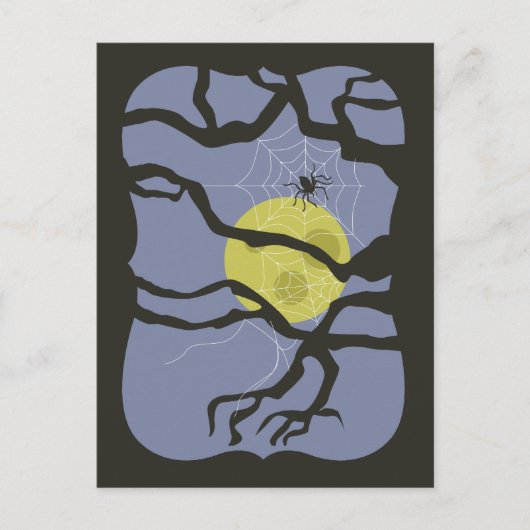 ハロウィン不気味スパイダー ポストカード (正面)