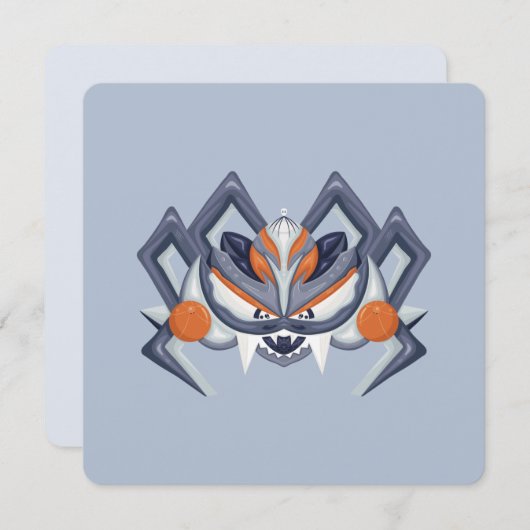 ハロウィン不気味スパイダー 招待状 (正面/裏面)