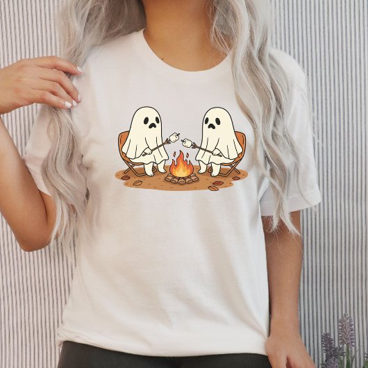ハロウィン不気味ズモーレスキャンプファイア幽霊 トライブレンドTシャツ