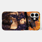 ハロウィン不気味タロットカードウーマン&黒猫 Case-Mate iPhoneケース (裏面 (横))