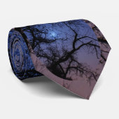 ハロウィン不気味デザインと月 ネクタイ (ロール)