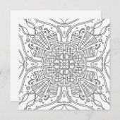 ハロウィン不気味ナイトカラーリングカード (正面/裏面)