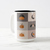 ハロウィン不気味ナイトツートーンマグ。 ツートーンマグカップ (正面左)