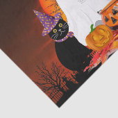 ハロウィン不気味ナイト幽霊とブラックキャットクラフト 薄葉紙 (詳細)