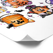 ハロウィン不気味ナゲットかわいい怖い映画キャラクター ポスター (角)