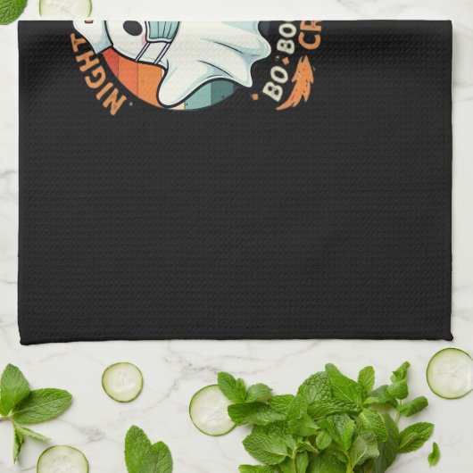 ハロウィン不気味ナースおもしろい幽霊コスチュームBoo キッチンタオル (折り畳み)