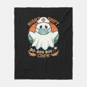 ハロウィン不気味ナースおもしろい幽霊コスチュームBoo フリースブランケット (正面)