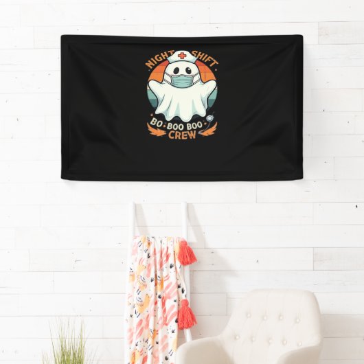 ハロウィン不気味ナースおもしろい幽霊コスチュームBoo 横断幕 (インサイチュ)
