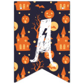 ハロウィン不気味ハウスこうもりツリーズパンプキンフェスティバル バンティングフラッグ (第3の旗)