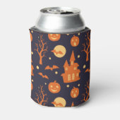ハロウィン不気味ハウスこうもりツリーズパンプキンフェスティバル 缶クーラー (缶裏面)