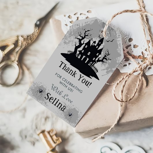 ハロウィン不気味ハウス幽霊バースデーパーティー ギフトタグ