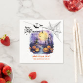 ハロウィン不気味ハウス紙ナプキンズカスタマイズ スタンダードカクテルナプキン (インサイチュ)