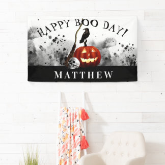 ハロウィン不気味ハッピーブデイ誕生日 横断幕