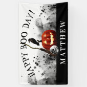 ハロウィン不気味ハッピーブデイ誕生日 横断幕 (縦)