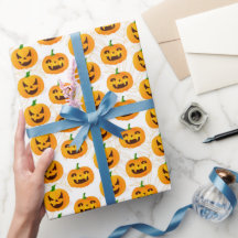 ハロウィン不気味ハロウィーンのカボチャのちょうちんホワイトオレンジ
