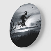 ハロウィン不気味バックグラウンドヴィンテージデザイン ラージ壁時計 (傾斜)