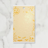 ハロウィン不気味バッシュ招待状 | 幽霊とゲーム ギフトタグ (正面)