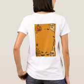 ハロウィン不気味バッシュ招待状 | 幽霊とゲーム Tシャツ (裏面)